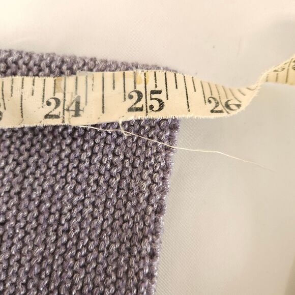 Chicos 3 Women 16 Purple Acrylic Blend Open Knit Scoop Neck Pullover Sweater - Picture 5 of 6